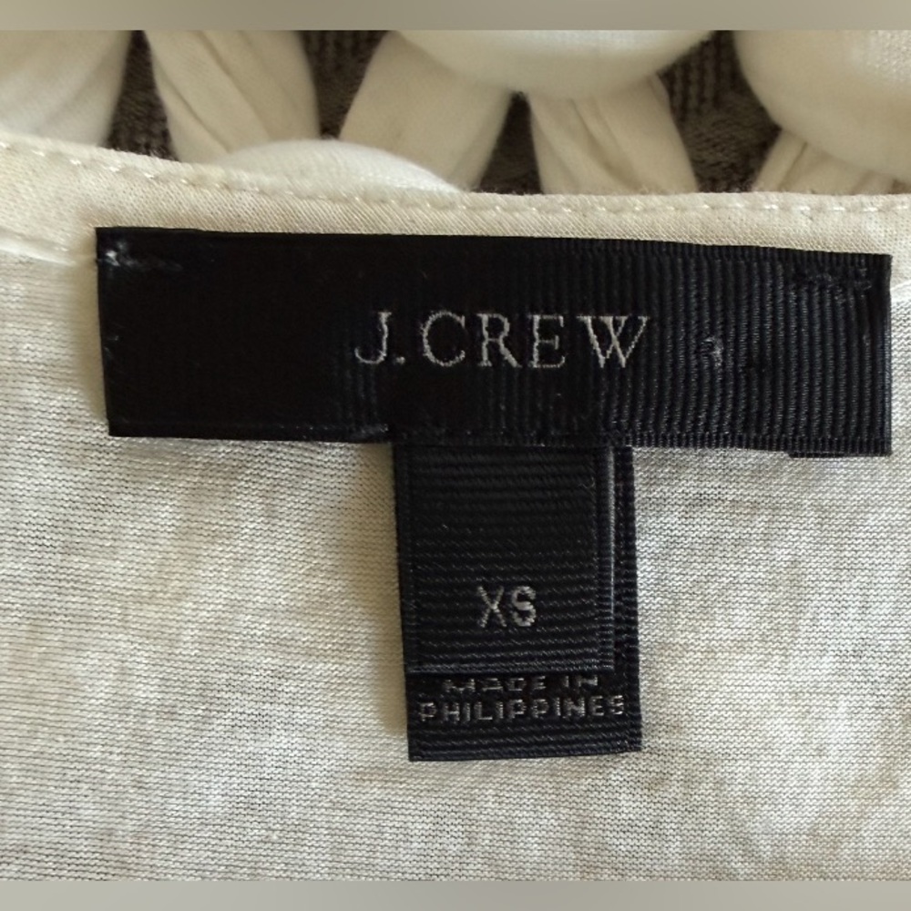 J.Crew White Sleeveless Top | Metallic Shell Detail | Summer Chic | Size XS - Picture 3 of 6